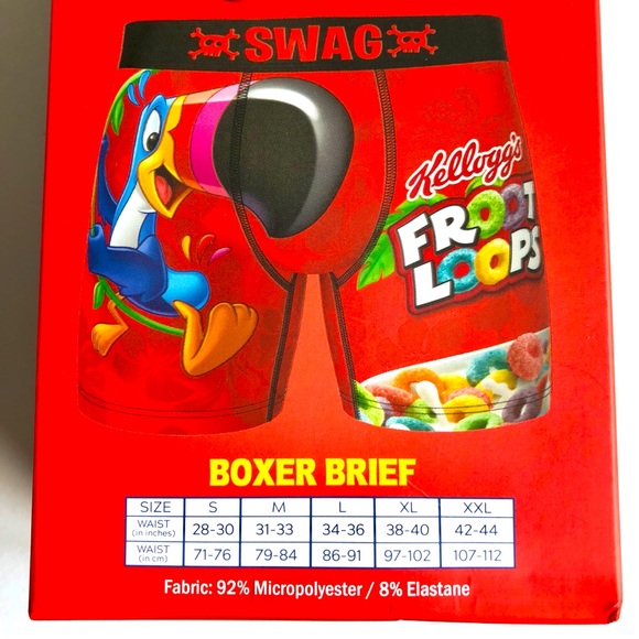 NEW SWAG Kellogg's Froot Loops Boxer Brief Underwear Red XL 38 - 40 Men’s - Picture 5 of 11